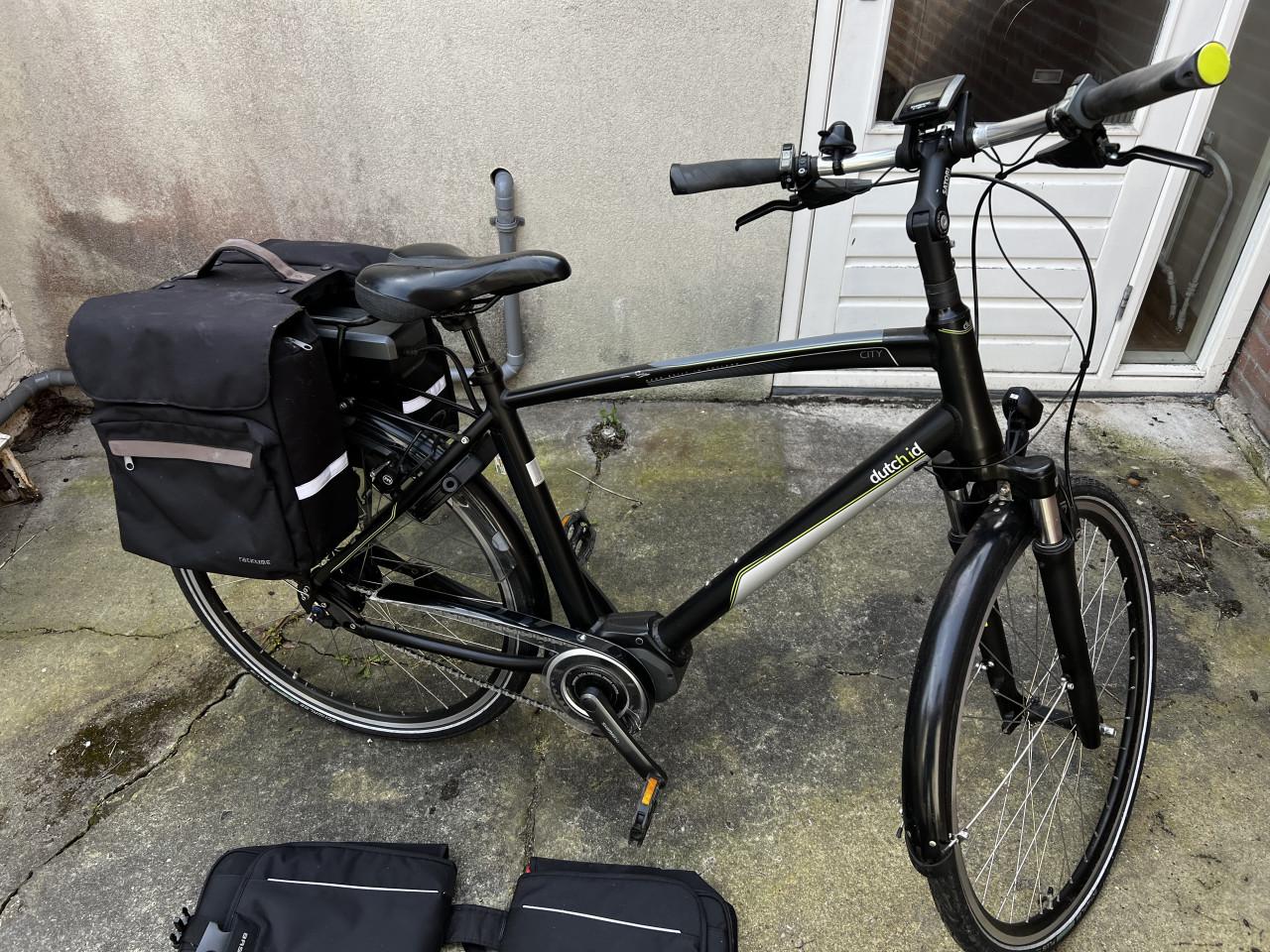 E-bike: Dutch id  + mountainbike + gereedschap etc.