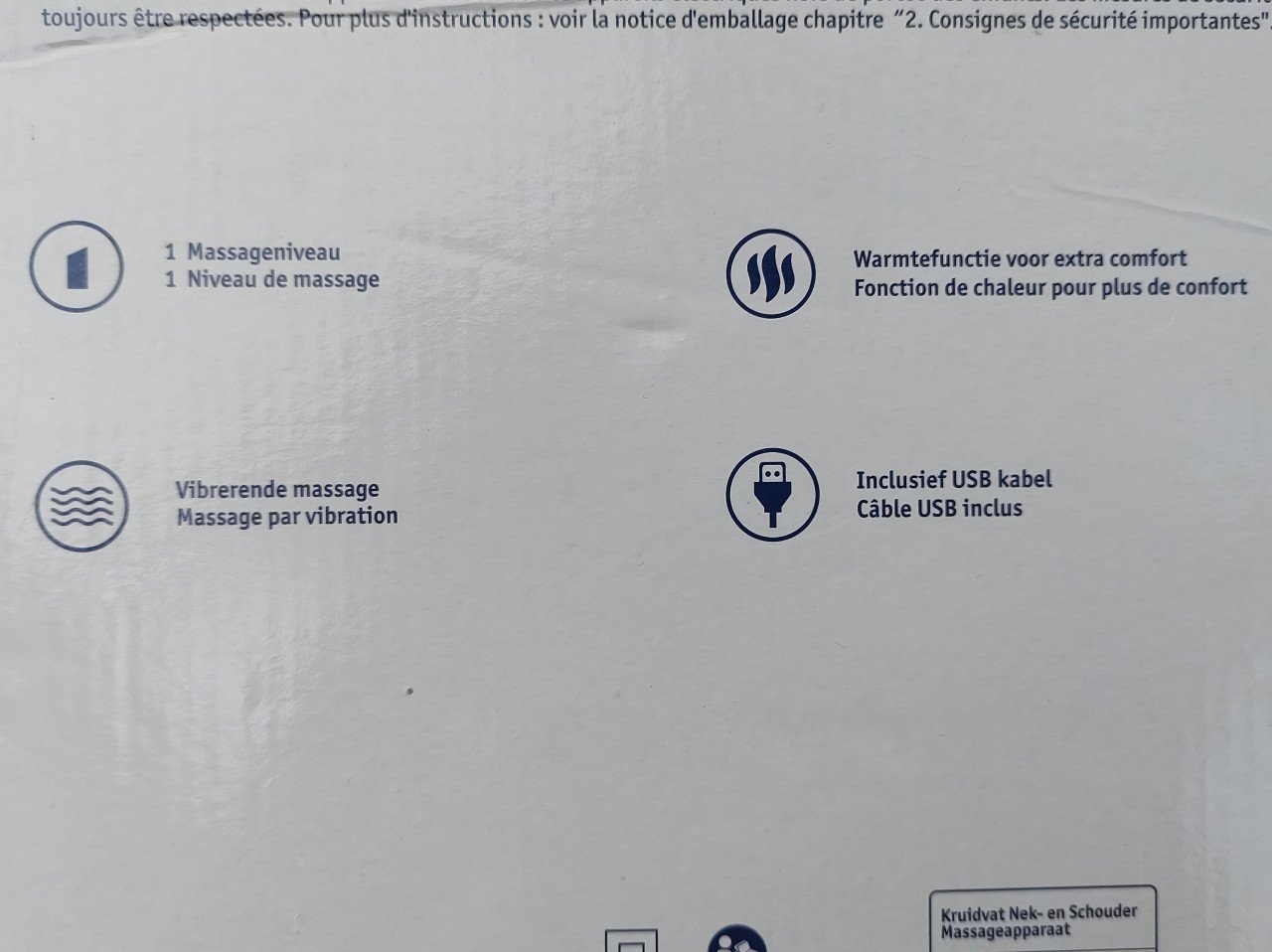 Nek massageapoaraat met infrarood en U SB aansluiting.