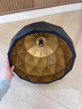 Zwart / gouden hanglamp Gamma