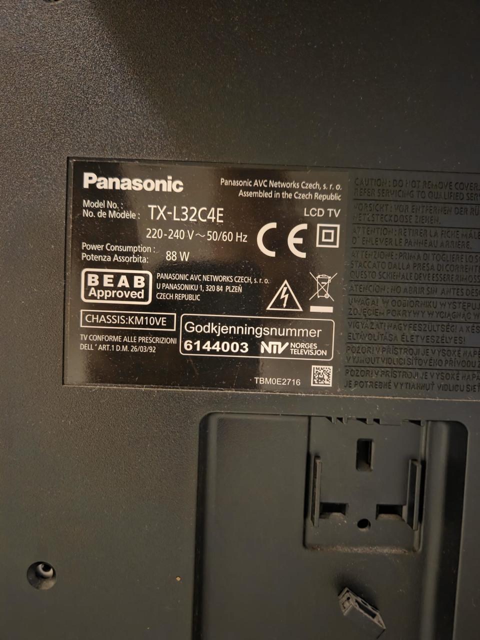 Panasonic LCD TV + afstandsbediening (optioneel met Chromecast)