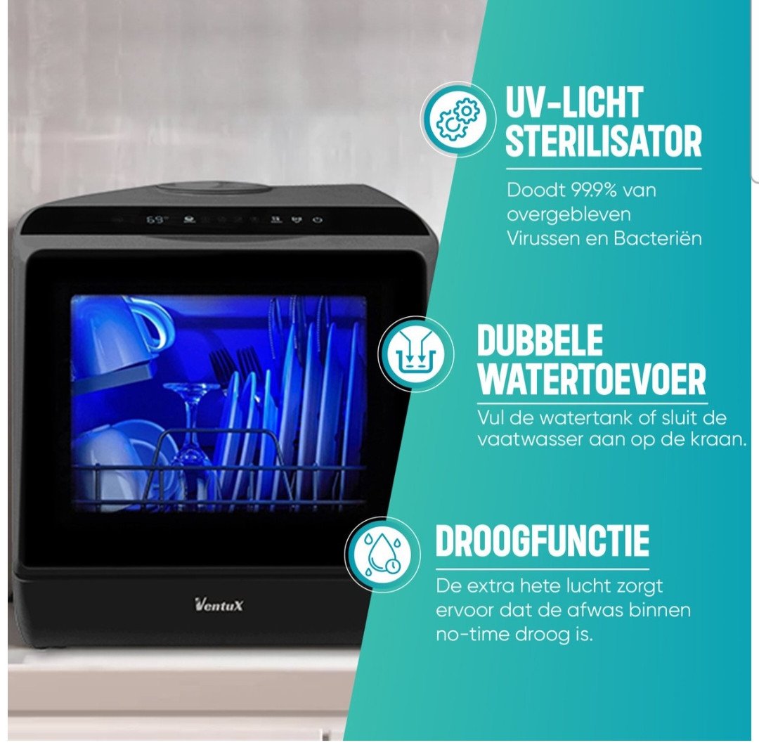 Ventux compacte vaatwasser