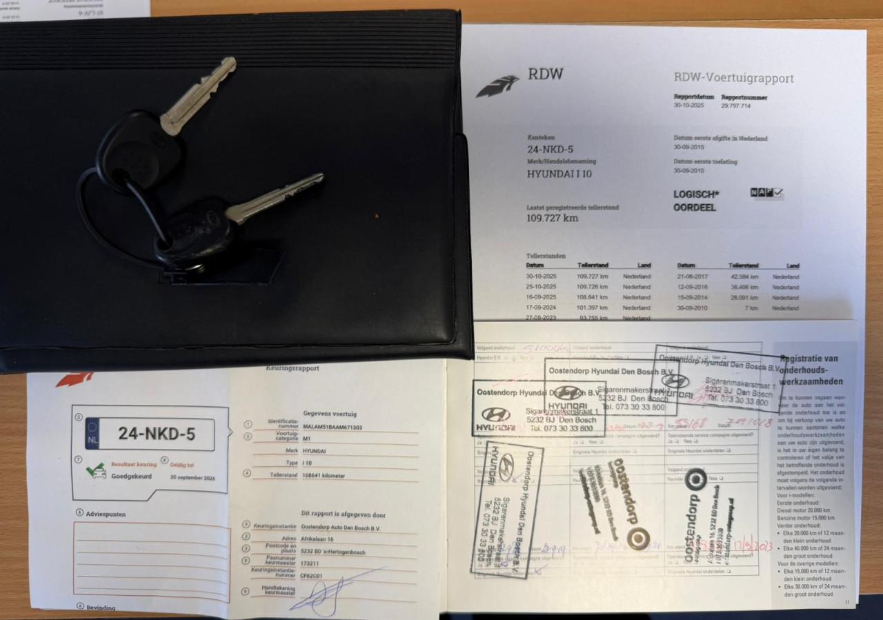 Hyundai I10 1.1 Active Cool|1EIGENAAR|109.000KM|NL AUTO|