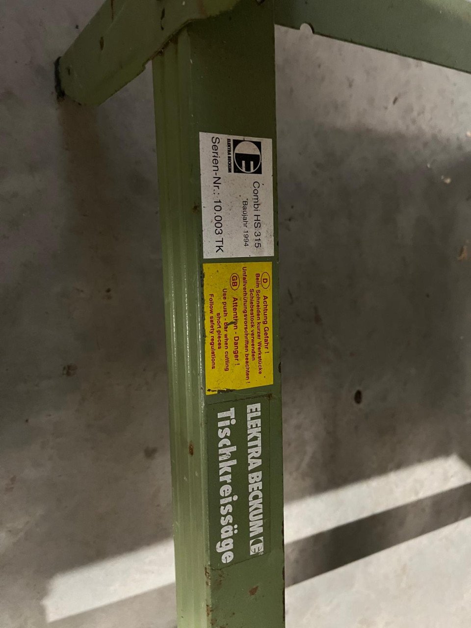 Zaagtafel Beckum 230V