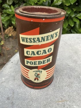 Oud blikje Wessanen’s cacaopoeder