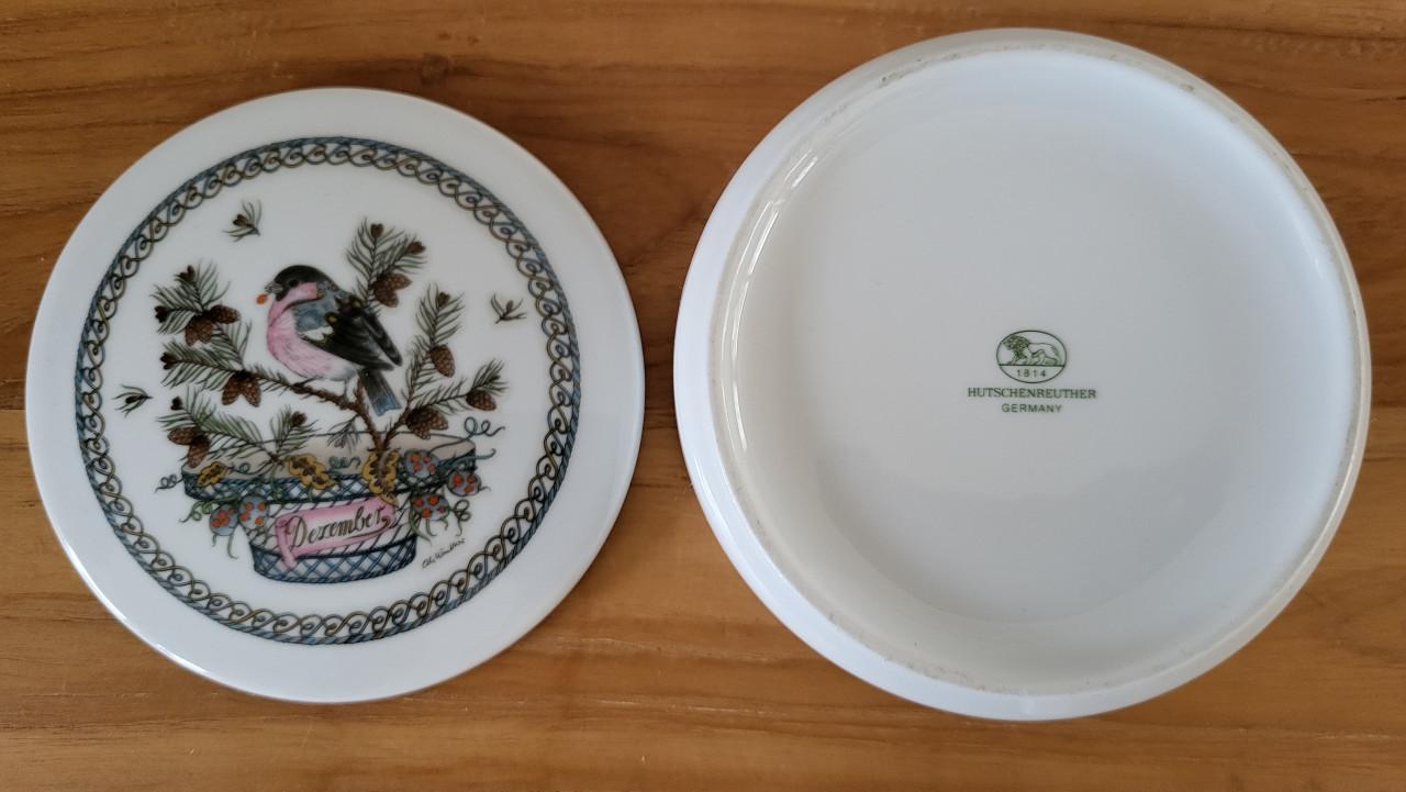 Hutschenreuther Ole Winther porseleinen dekseldoos goudvink