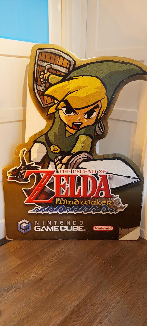 The Legends of Zelda kartonnen reclame bord voor The Wind Waker