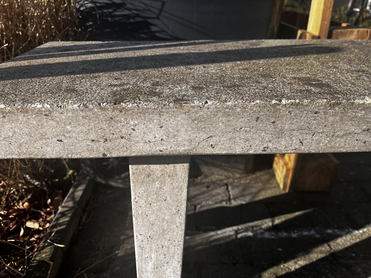 Wit granito tuinbankje lengte 120cm