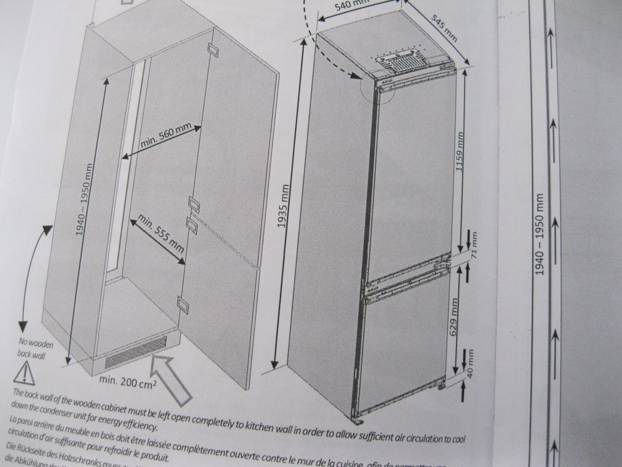 Beko Koel/Vriescombinatie(inbouw).BCHA306K4SN