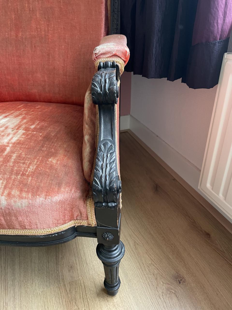 Kleine klassieke fauteuil opknapper