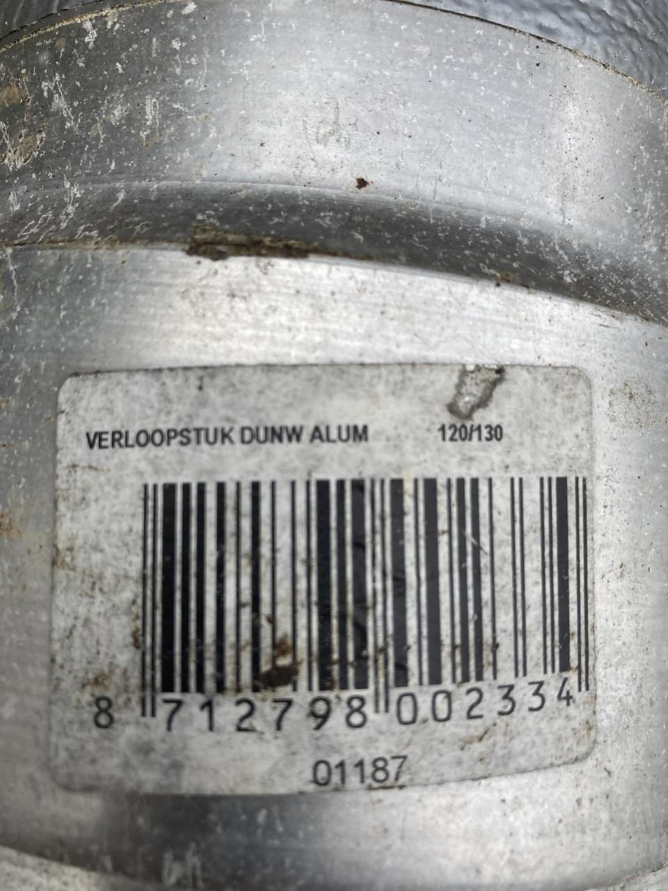 Aluminium verloopstukken voor afvoer (bad)geiser