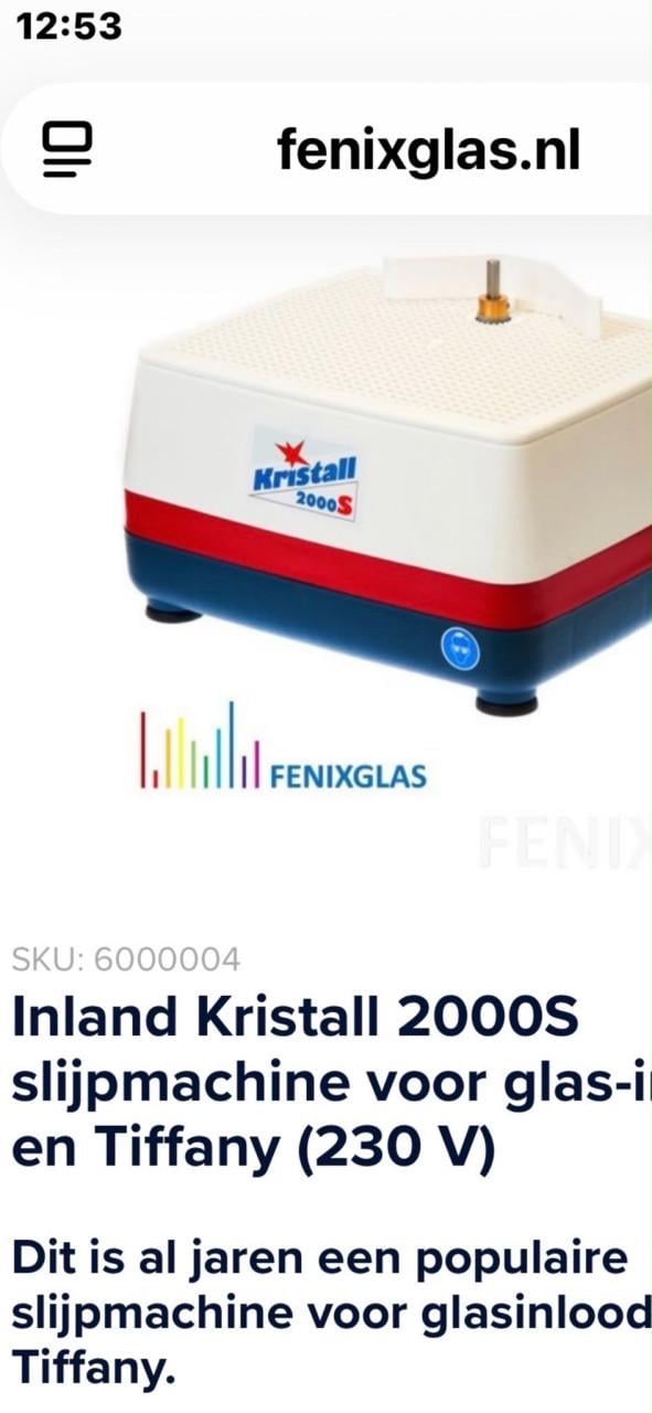 Slijpmachine voor glas in lood en tiffany