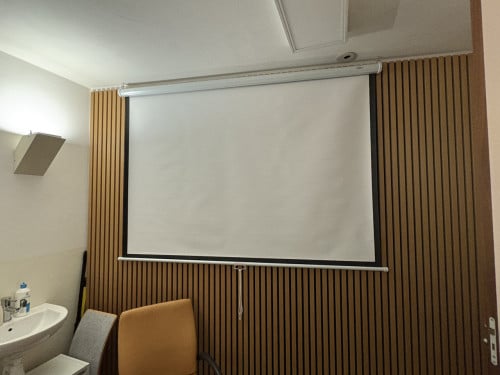 Zo goed als nieuw Oprolbaar Projectiescherm