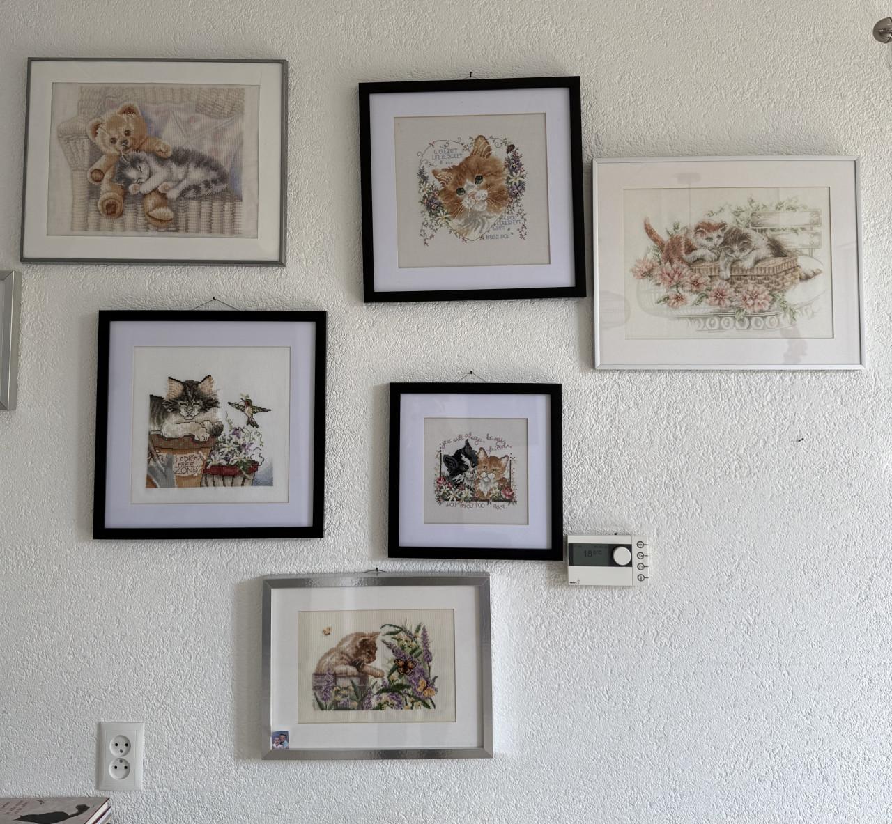 Borduur werkjes / daimantpainting ingelijst