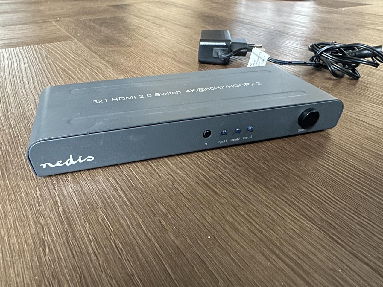 Nedis HDMI switch (3 apparaten 4K, 60Hz)