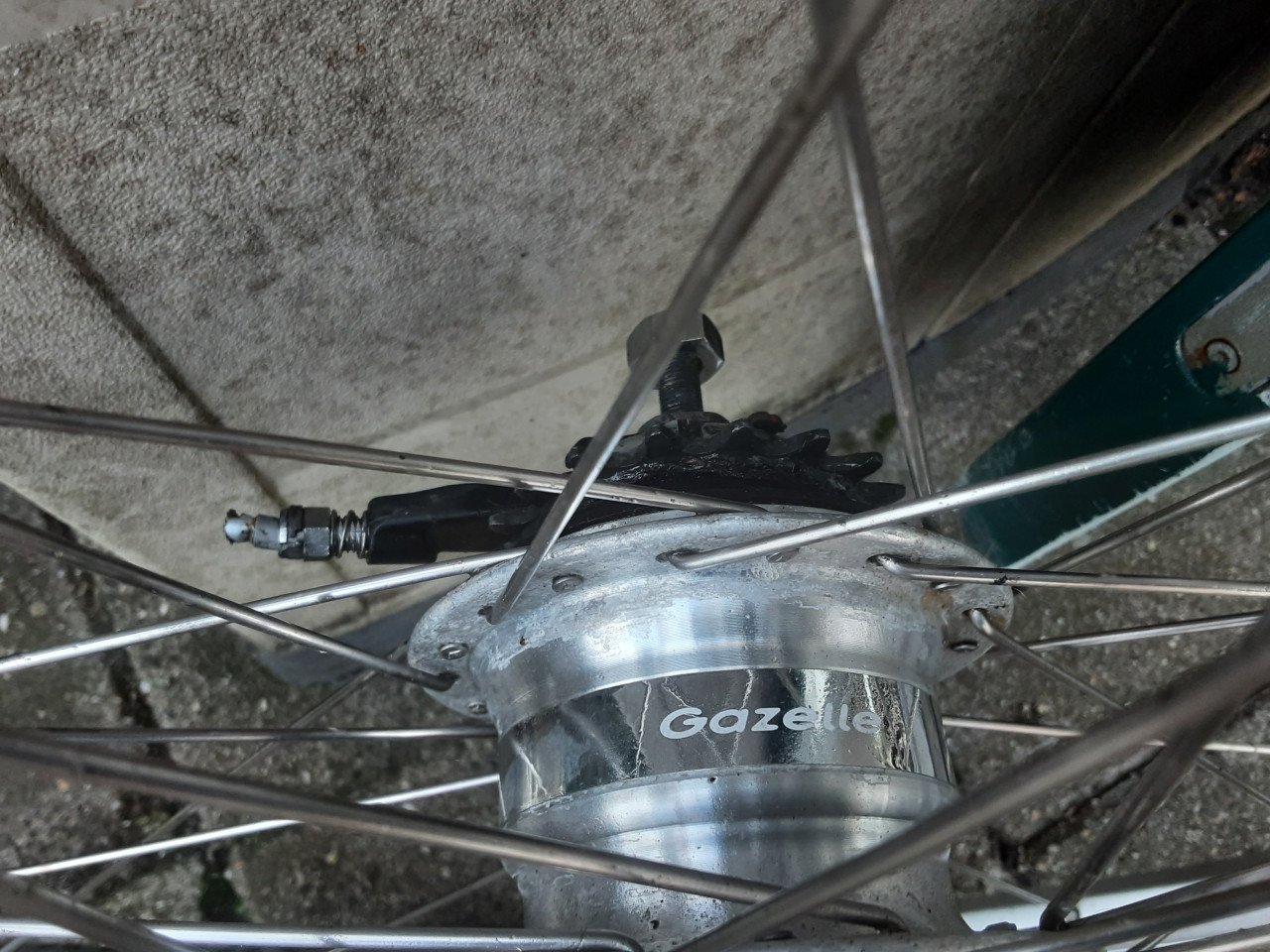 Gazelle 28 inch nexus achterwiel, 7 speed,rollerbrake rem