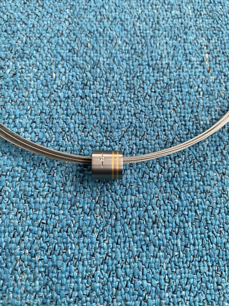 Collier staal met briljant
