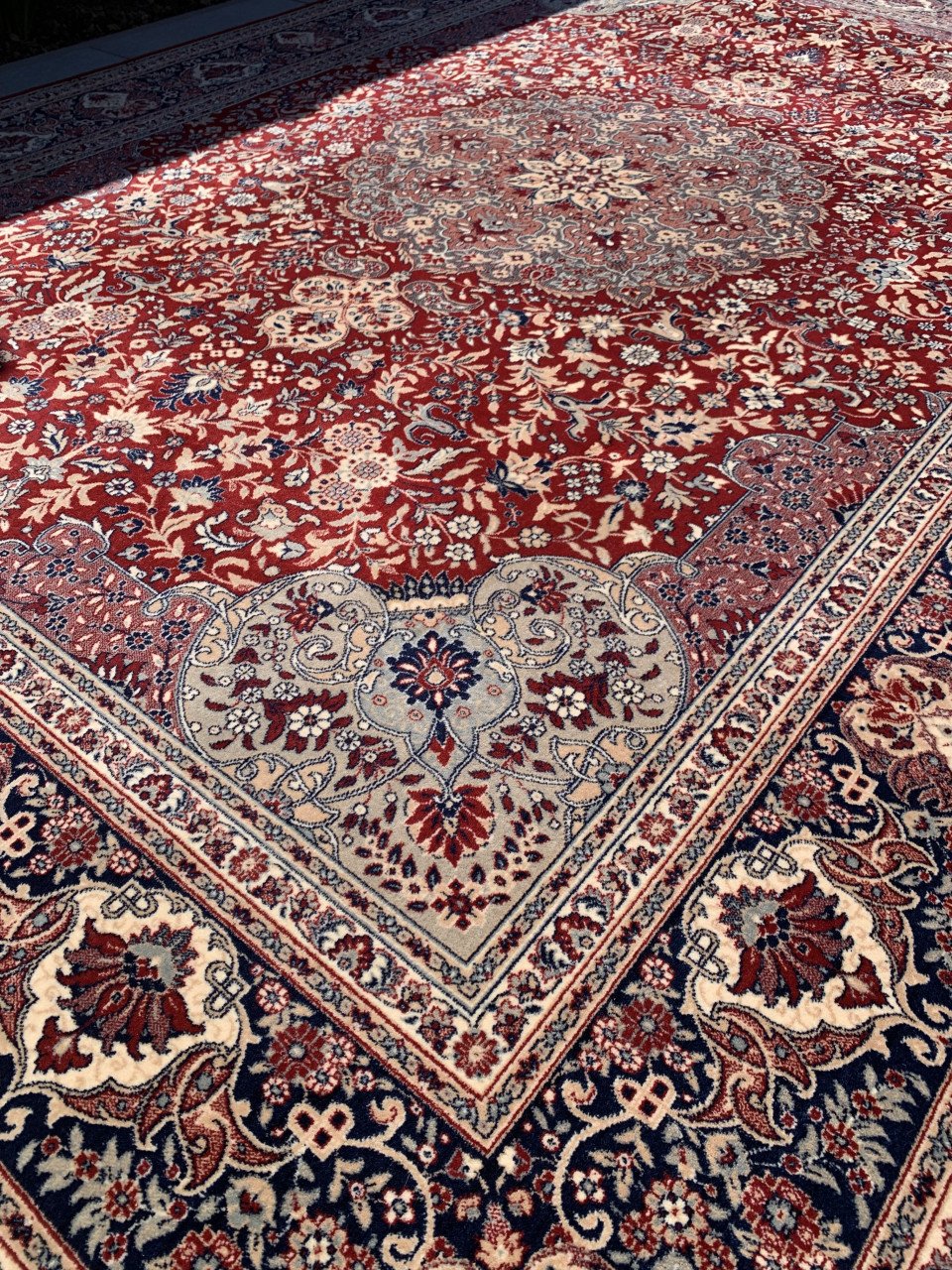 ✨Schitterend Sfeervol Vintage Vloerkleed Louis de Poortere✨Rood/Zacht Groen