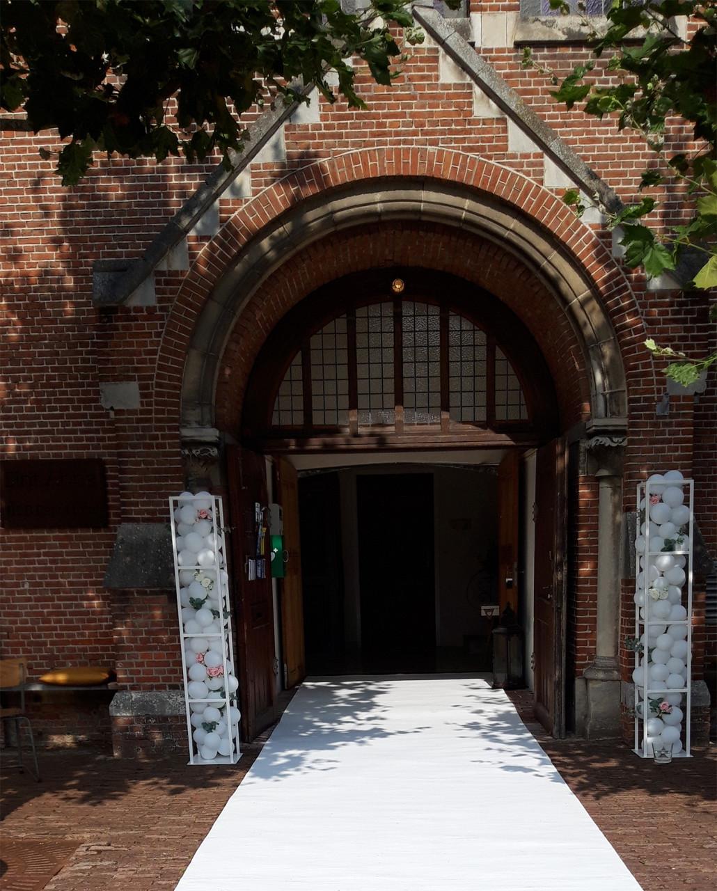 Witte loper voor bruiloft