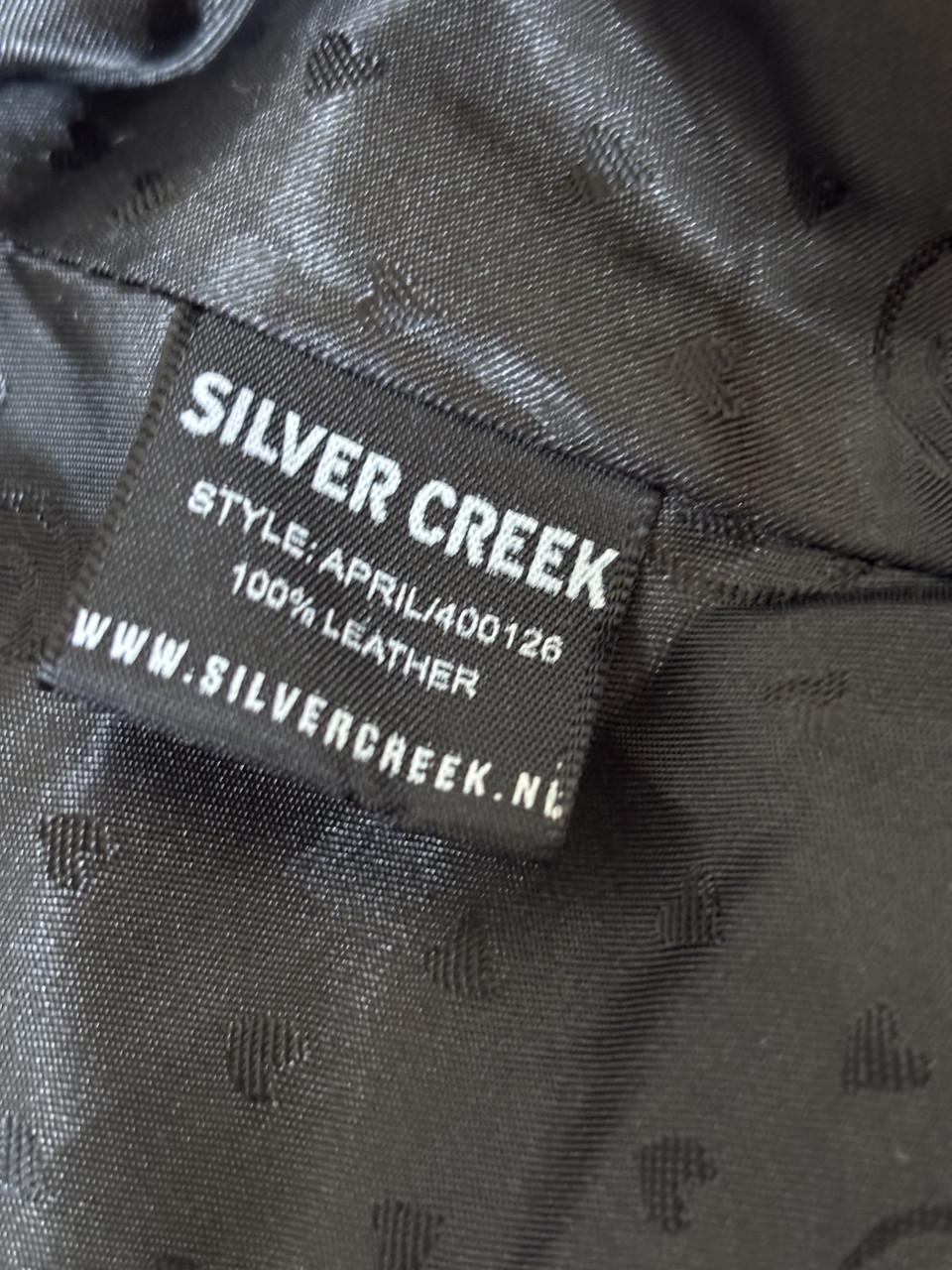 Blauw leren jasje maat 36/38