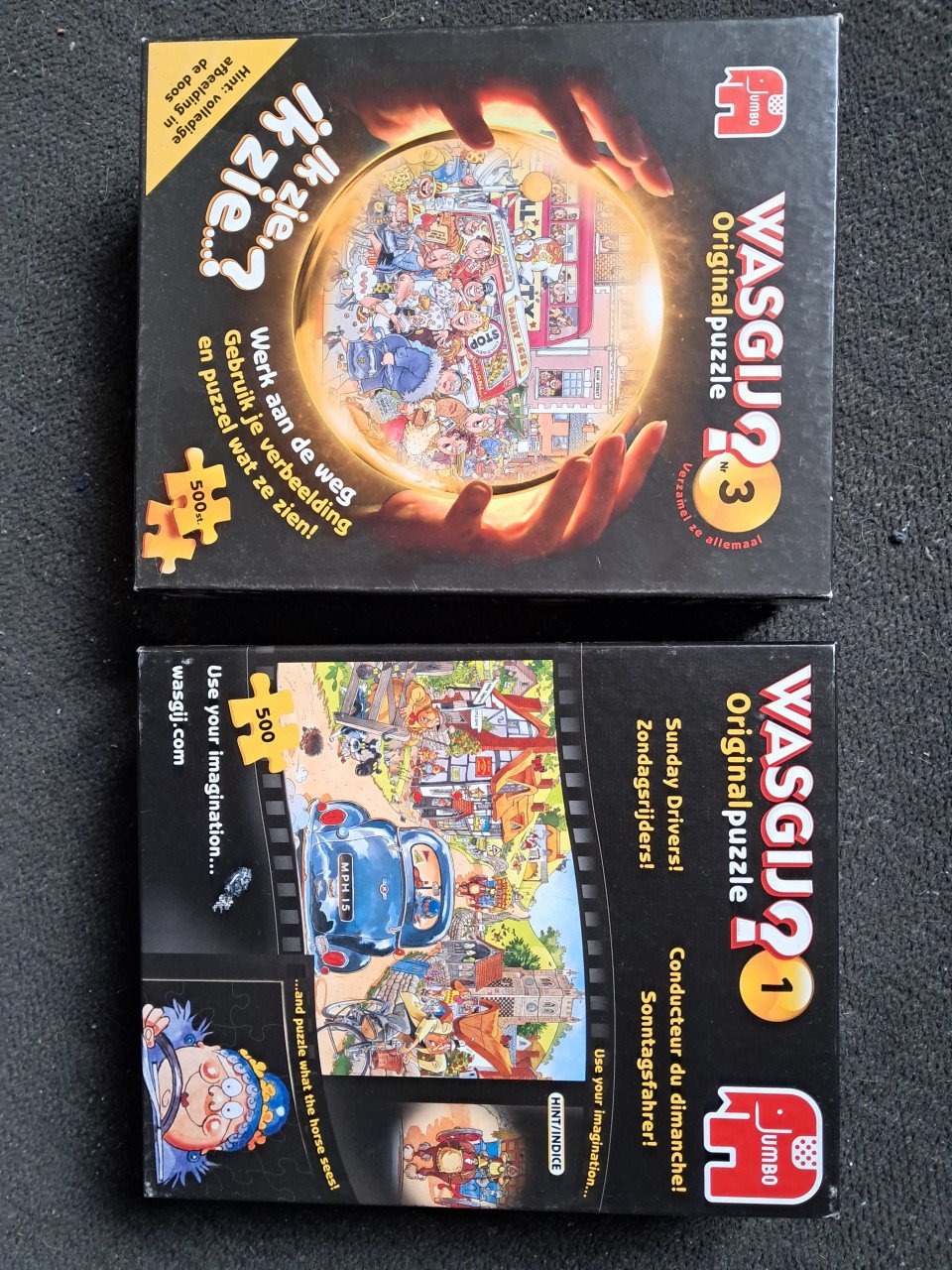 Twee puzzels Was Gij ( 500 stukjes)