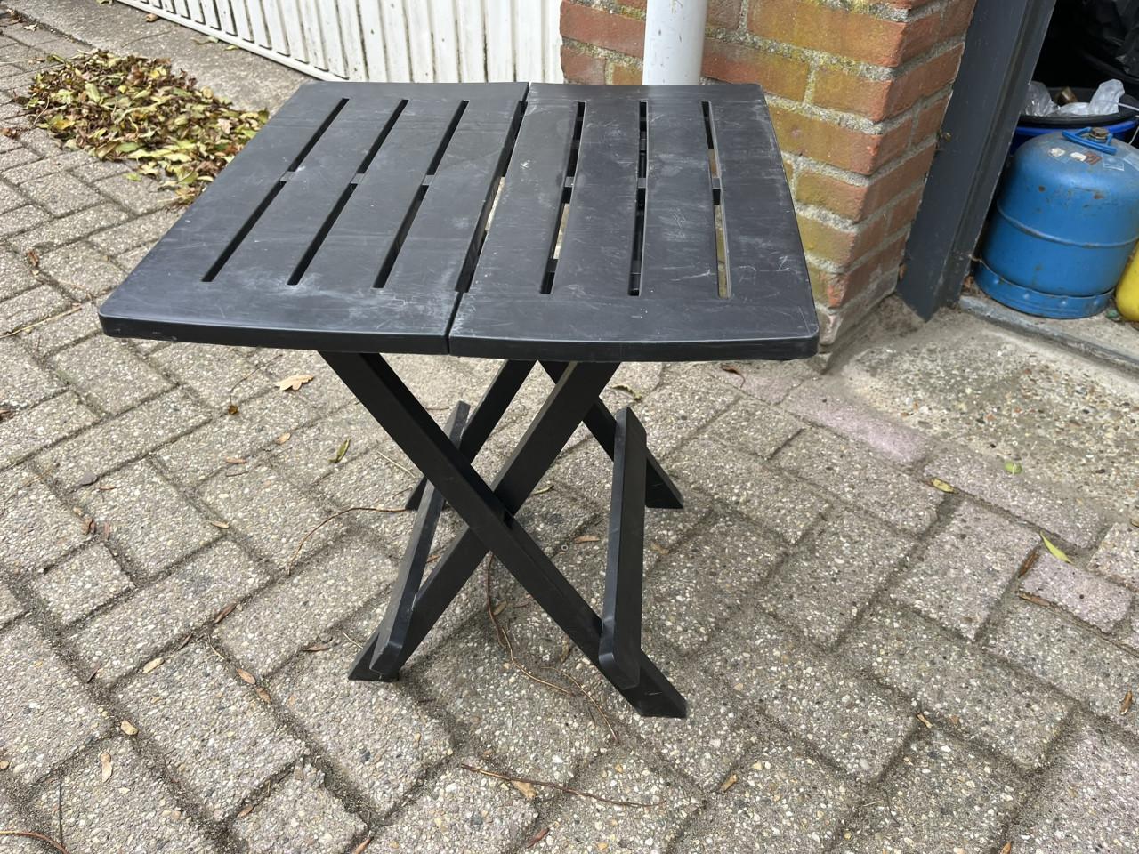 Tafeltje inklapbaar, kunst zwart