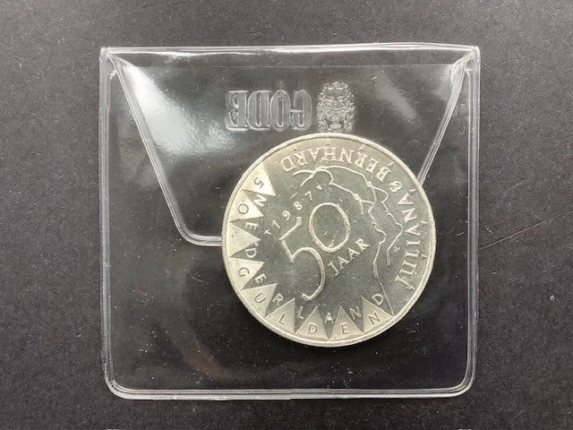 Beatrix, 50 gulden munt 1987, zilver.