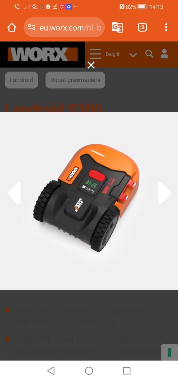 WORX WR130E grasmaaierrobot + garage