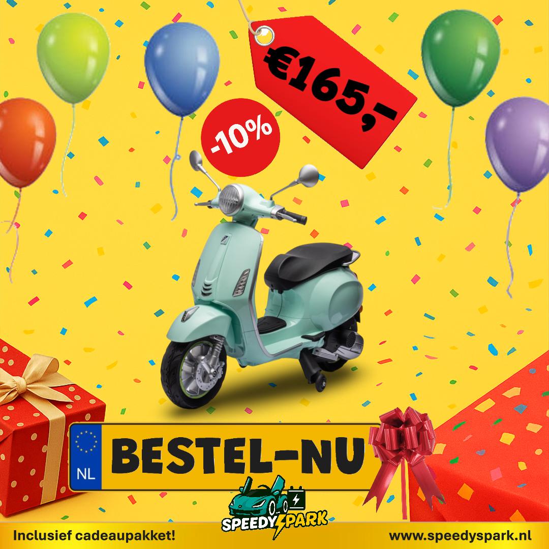 Elektrische Kinderscooter 12V – Vespa Primavera | MintGroen