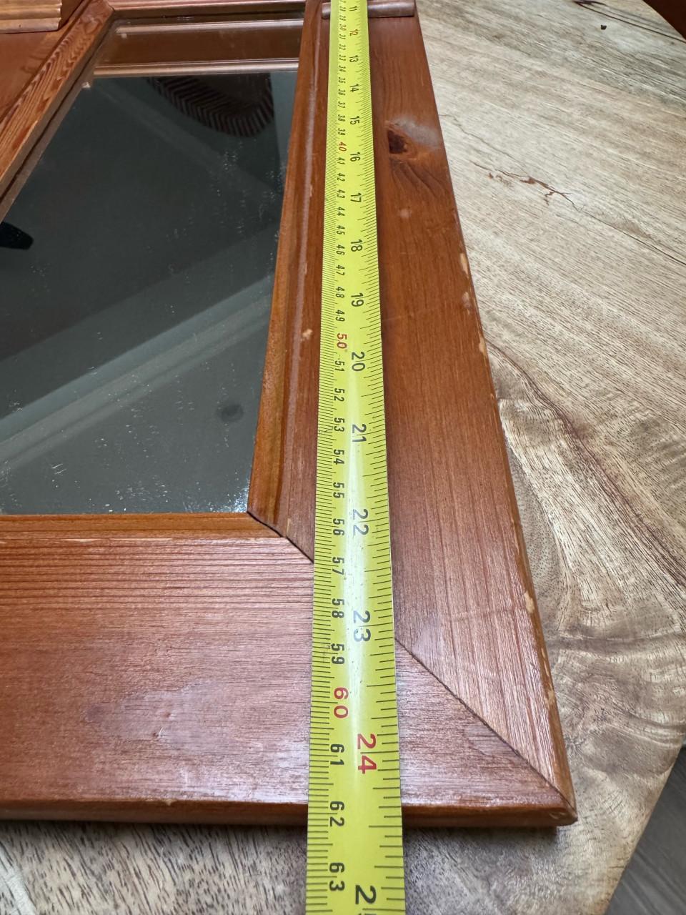 Grenen spiegel, landelijke stijl