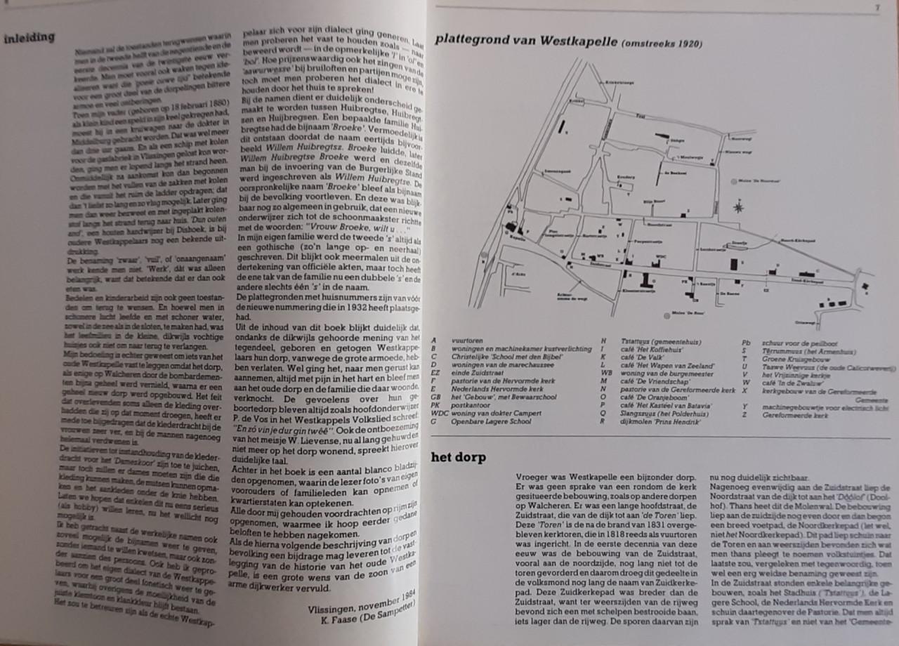 Dorp aan de zeedijk, herinneringen aan Westkapelle, door K. Faase