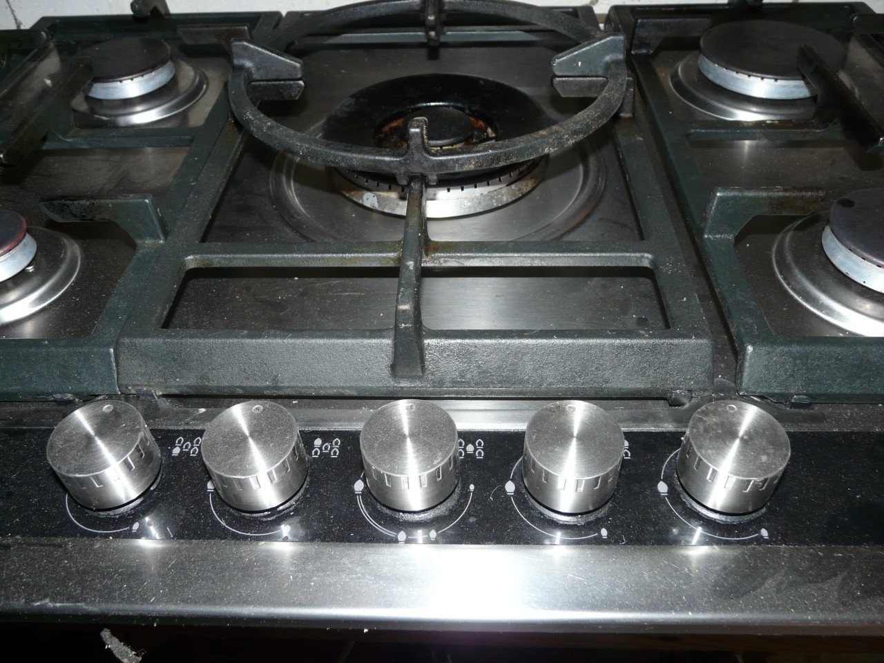 Siemens RVS inbouw gaskookplaat 5 pits met wokbrander