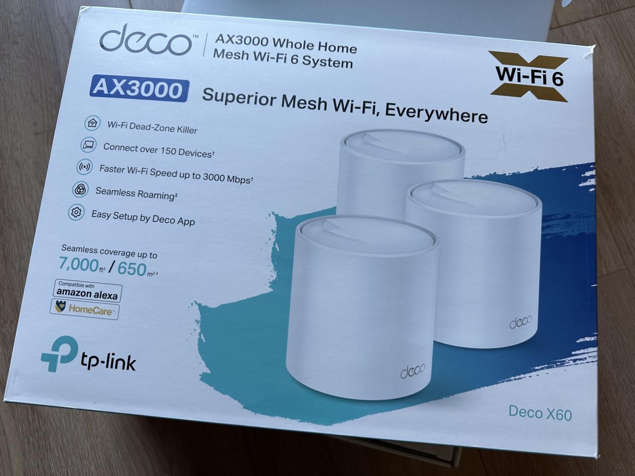 TP-Link Deco X60 - Mesh WiFi - WiFi 6 - AX3000 - 3-pack