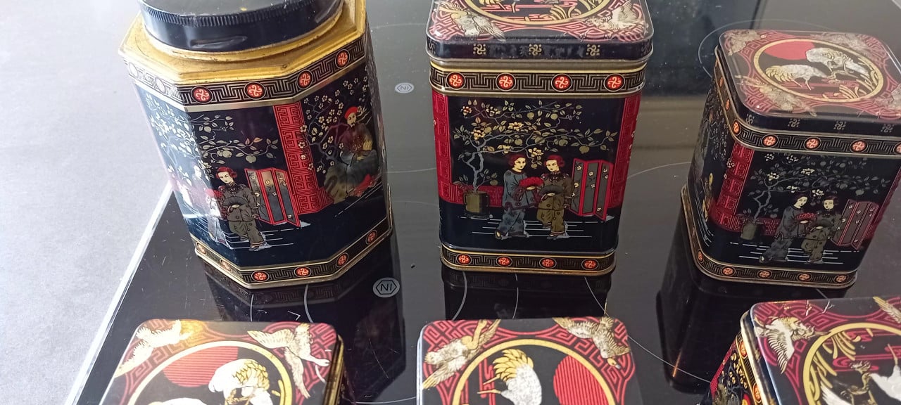 Set chinese thee blikjes