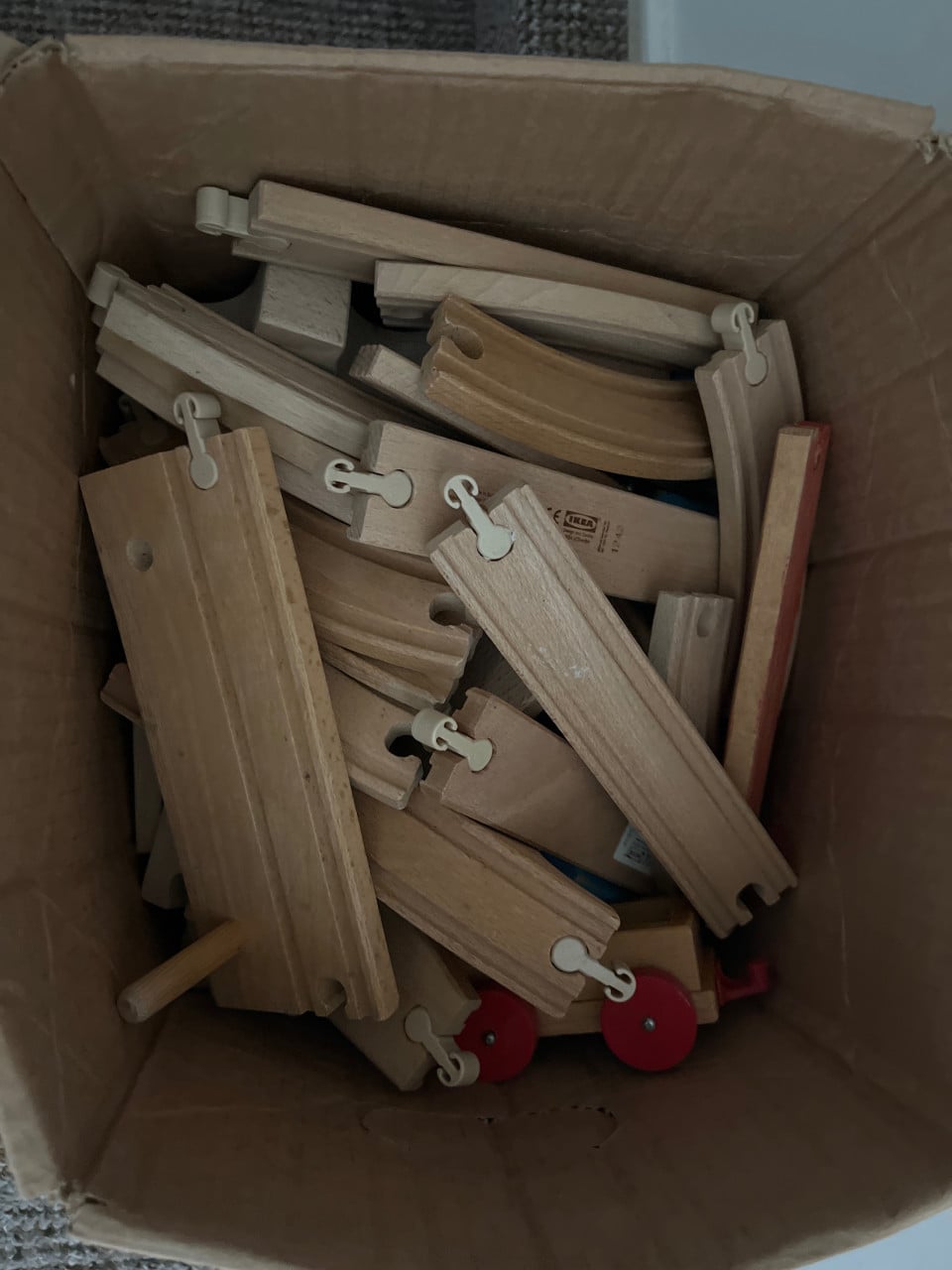 Houten treinrails