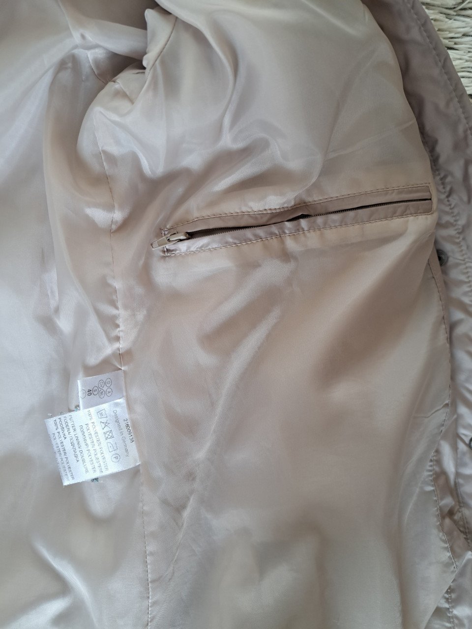 Jas zomer beige Isabell maat 40 valt ruim