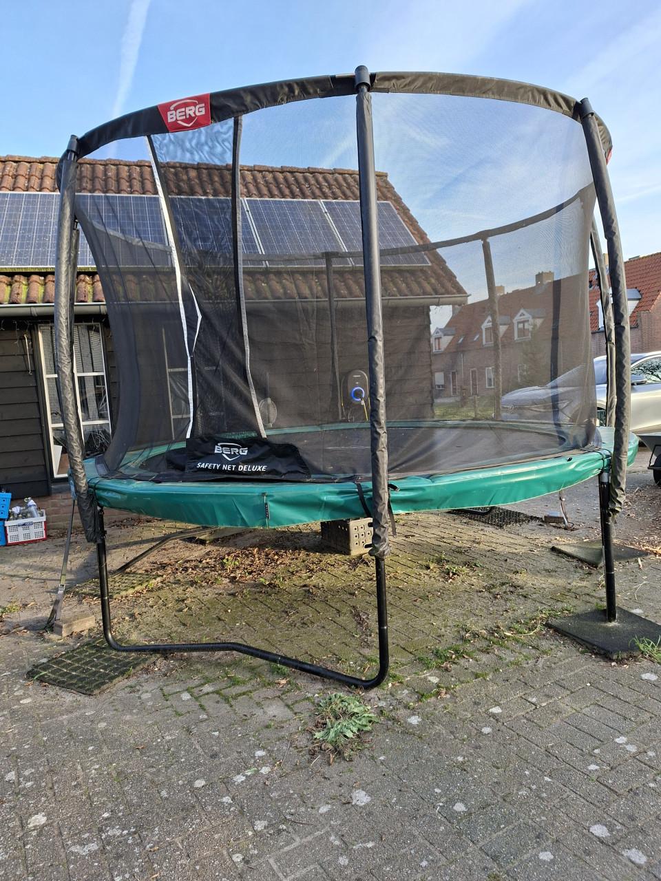 Berg trampoline elite green 380 + safety net deluxe
