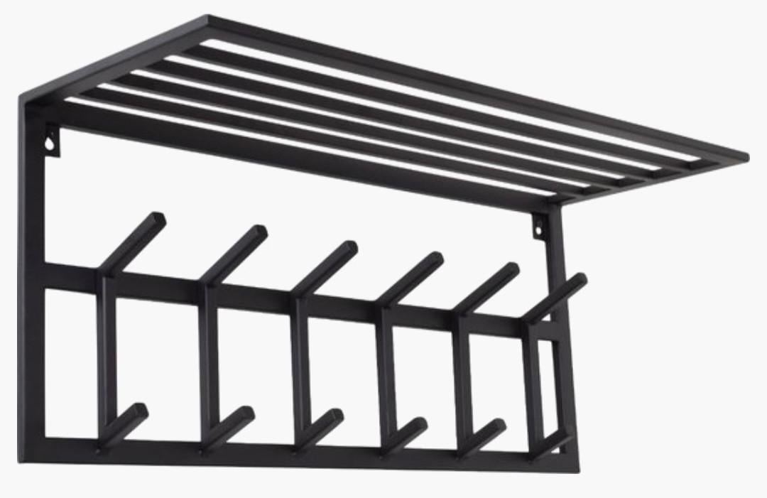 Zwart metalen kapstok