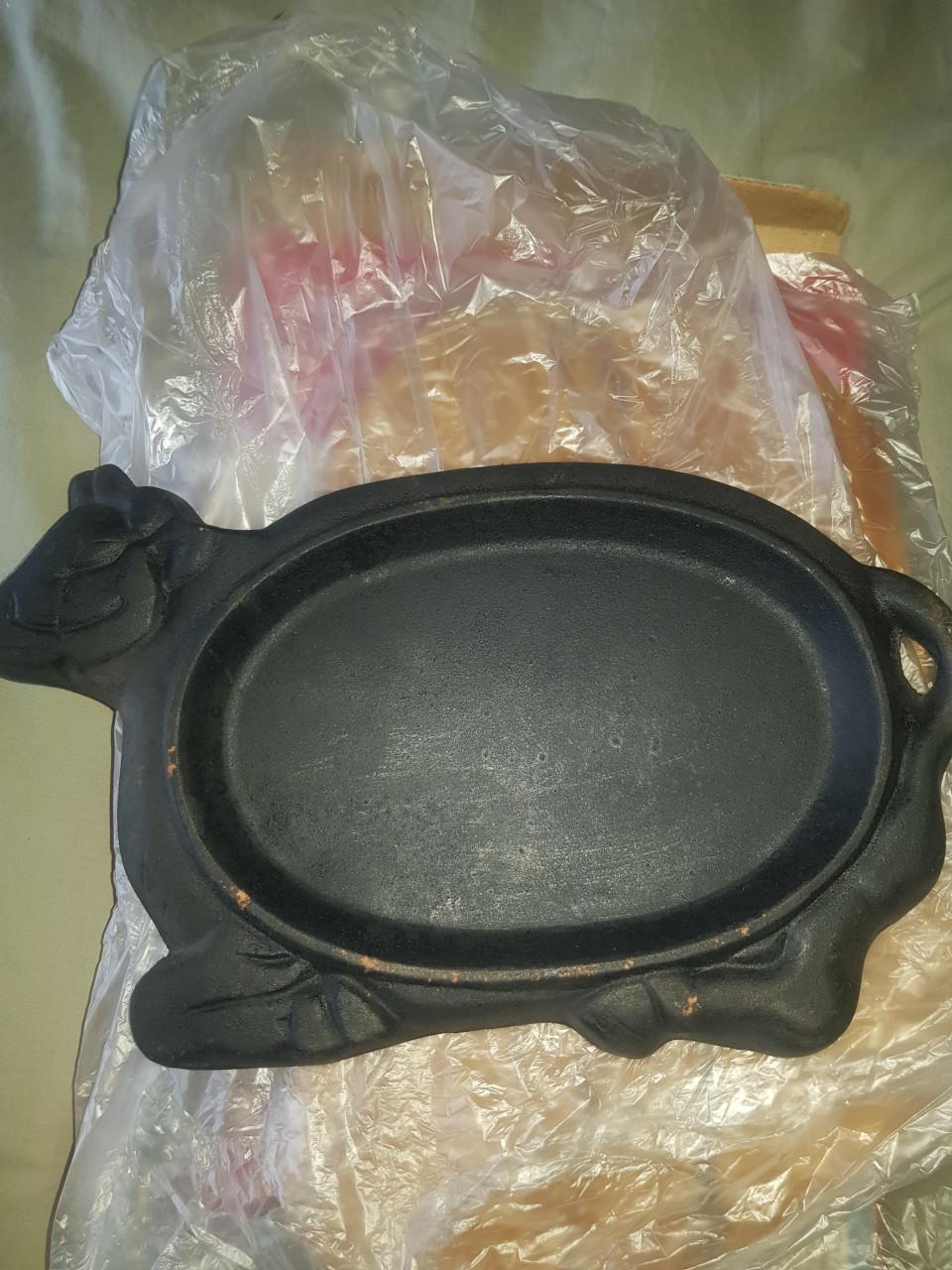 4 gietijzeren bakplaten