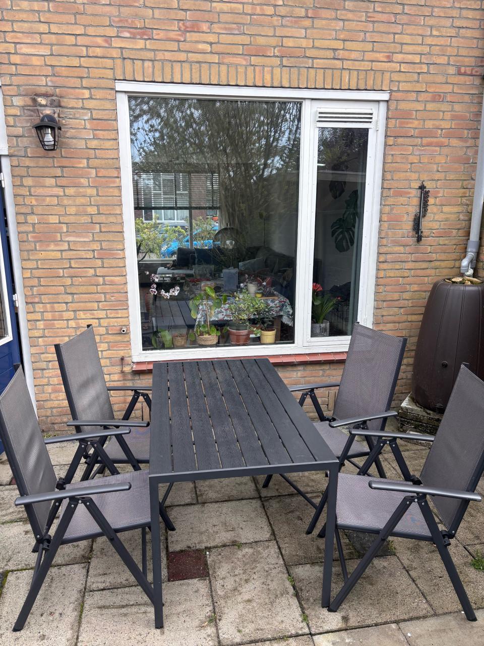 Tuinset 4 stoelen