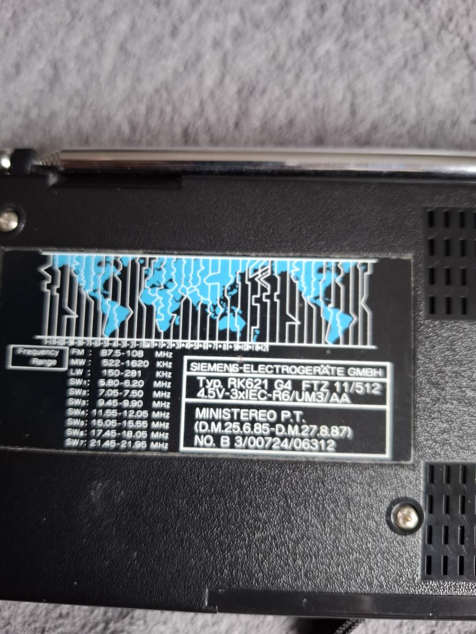 Siemens RK621 10-bands wereldontvanger,
