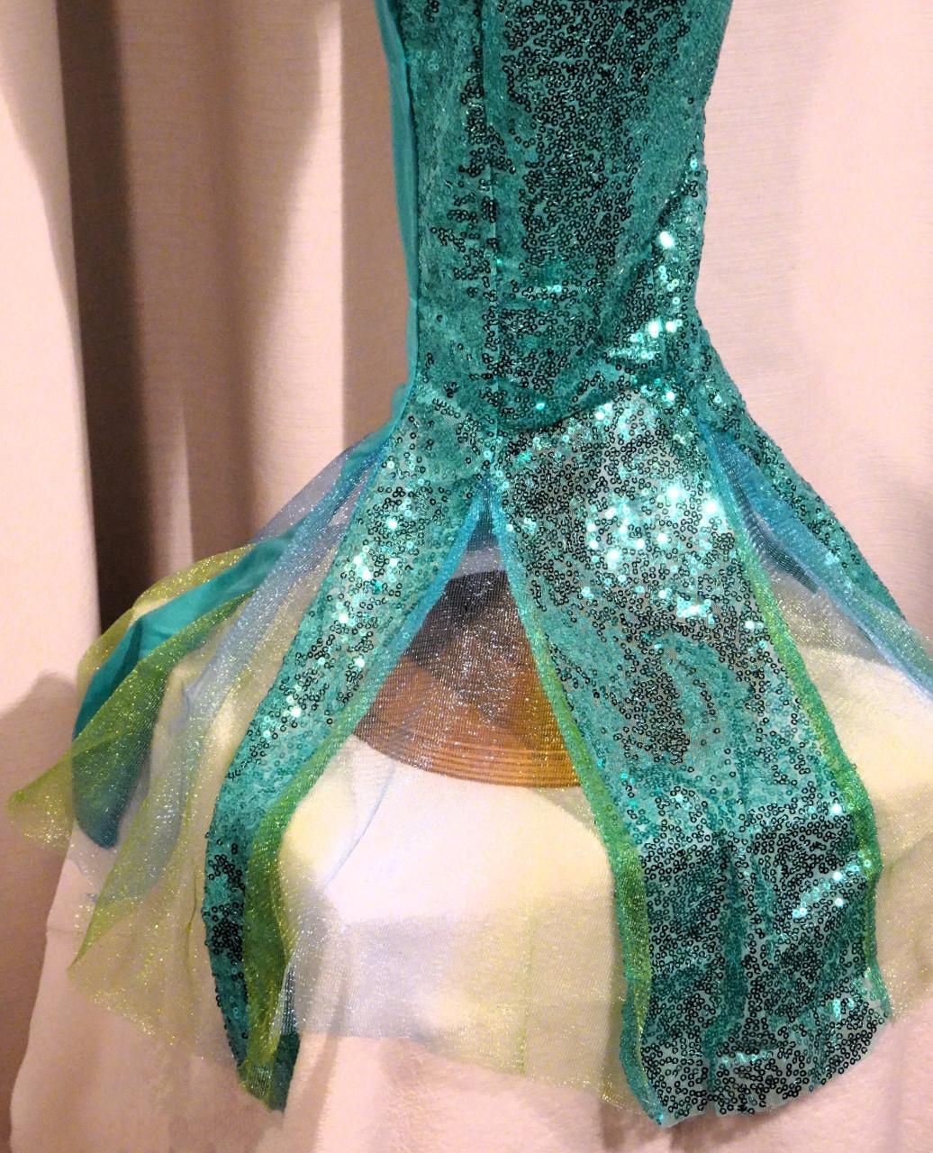 Nieuw ! Maat 164 Mooie Groene Prinses Ariël Zeemeermin Jurk