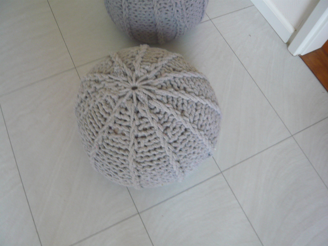 Poef rond , gebreid