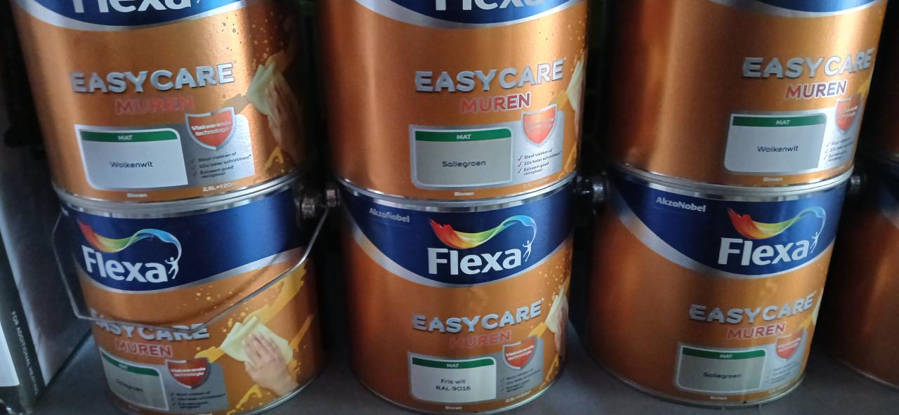 Diverse kleuren flexa muurverf in 2.5ltr blikken