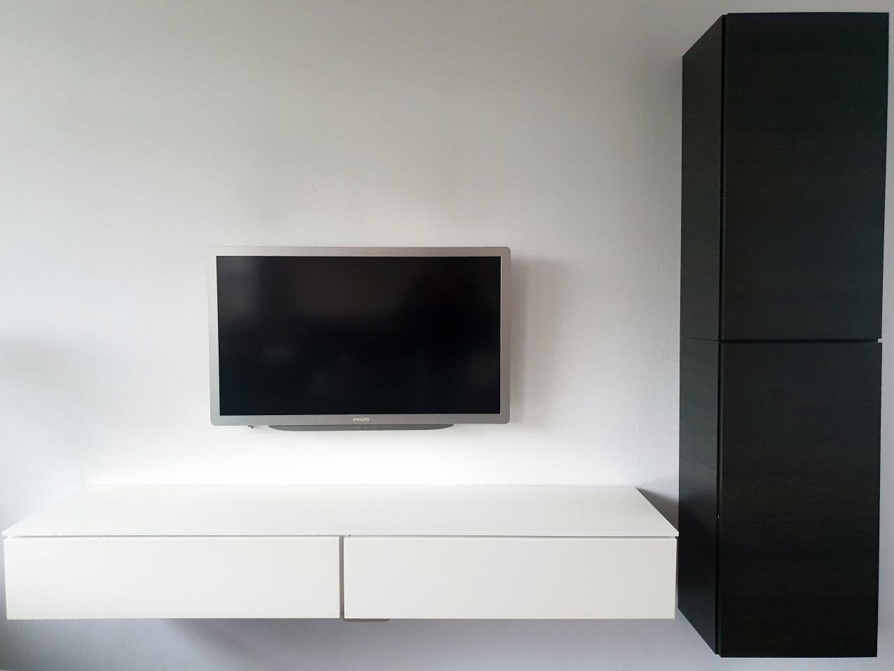 Bruin/zwarte hangkast 2 deurs design kast