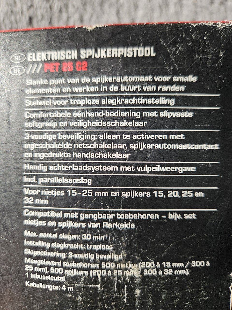Zgan Parkside Elektrische nietmachine/tacker PET 25 C2....