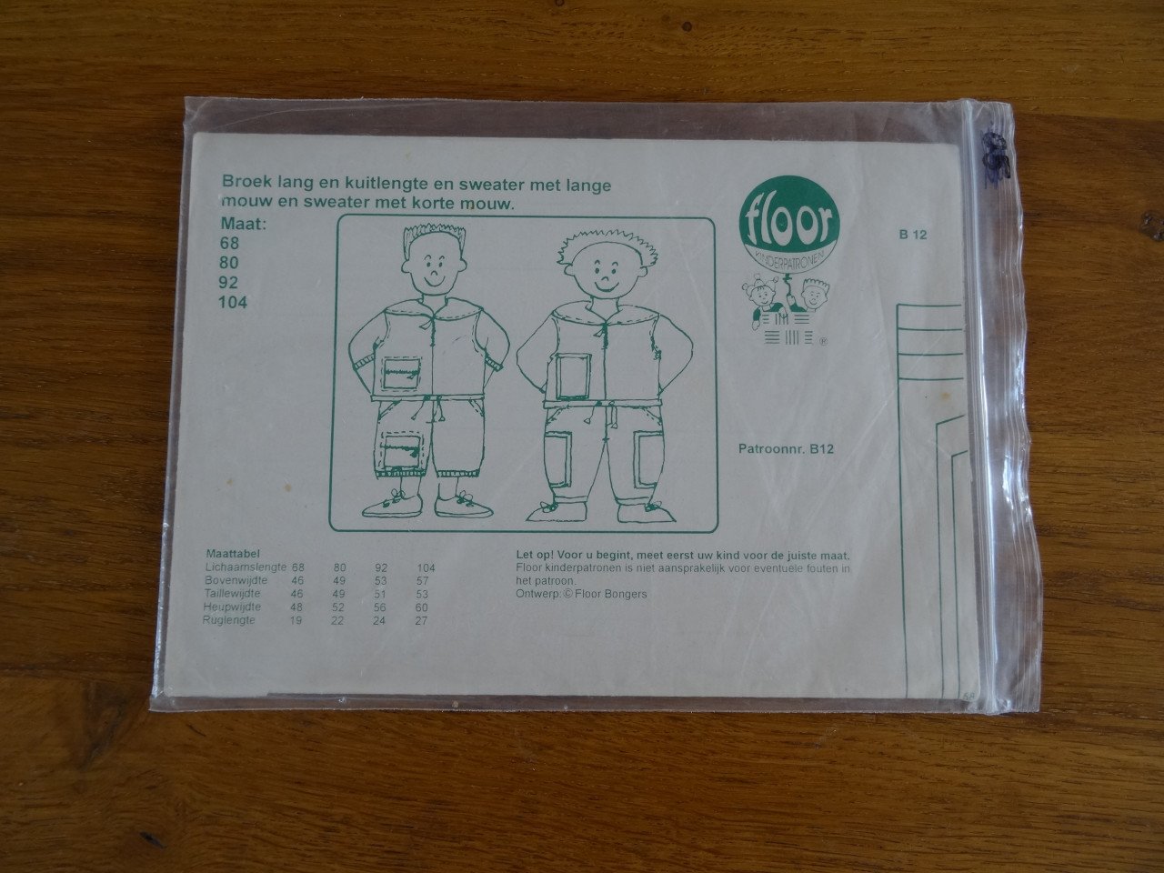Kinderkleding patronen: Roos, Blixem, Floor en Stenzo