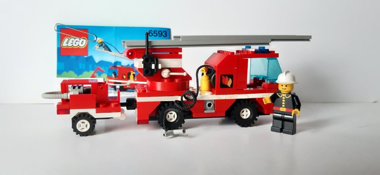 Lego Classic Town 6593: brandweer ladderwagen en pompwagen