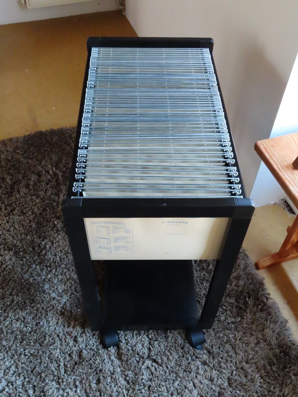 Altanta Hangmappen kast/trolley zwart.
