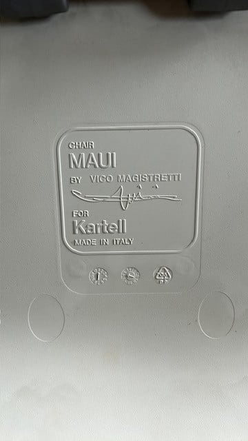 Kartell Maui stoelen wit 7 stuks