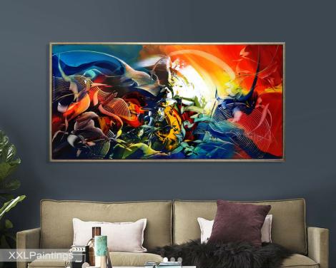 " Extasy " Acrylschilderij van Gia Hung 120 cm x 60 cm